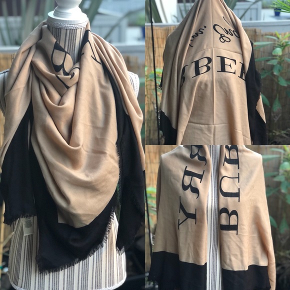 Burberry Accessories - BURBERRY XL cashmere scarf 🧣